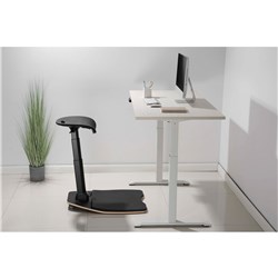 ERGOVIDA HEIGHT ADJUSTABLE LEANING STOOL WITH FOOT MAT BLACK