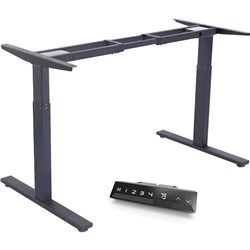 INFINITY ELECTRIC HEIGHT ADJUSTABLE DESK 2 STAGE LEG FRAME ONLY BLACK
