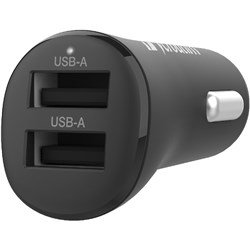 VERBATIM DUAL USB CAR CHARGER 3.4A BLACK