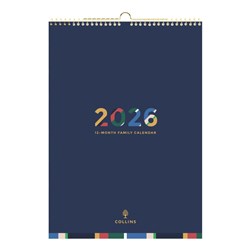 COLLINS FAMILY WALL CALENDAR A3 MONTH TO VIEW EDGE MIRA