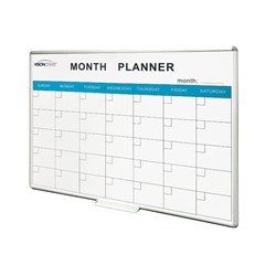 VISIONCHART MAGNETIC DELUXE PERPETUAL MONTH PLANNER WHITEBOARD 1200 X 900MM