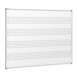 VISIONCHART WALL MOUNTED MAGNETIC MUSIC WHITEBOARD 1200 X 1200MM