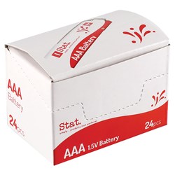 STAT ALKALINE BATTERY SIZE AAA BULK BOX OF 24