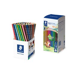 STAEDTLER NORIS COLOUR TRIANGULAR COLOURED PENCILS ASSORTED COLOURS PACK OF 108