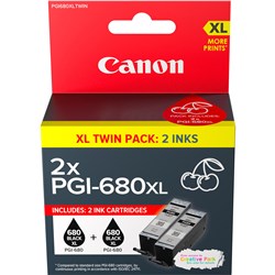 CANON PGI680XL INK CARTRIDGE HIGH YIELD TWIN PACK BLACK TWIN PACK BLACK