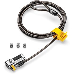 KENSINGTON CLICKSAFE UNIVERSAL COMBINATION LAPTOP LOCK MASTER CODED BLACK