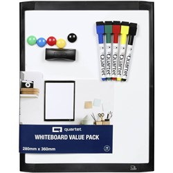 Quartet Magnetic Whiteboard Value Pack 280 x 360mm Plastic Frame