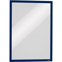 DURABLE DURAFRAME SIGN HOLDER SELF-ADHESIVE A3 NAVY PACK OF 2