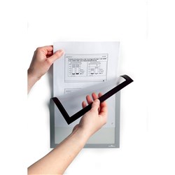 DURABLE DURAFRAME MAGNETIC SIGN HOLDER A4 SILVER PACK OF 5