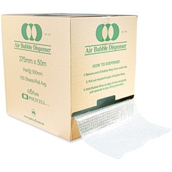 POLYCELL DEGRADABLE BUBBLE WRAP ROLL 375MM X 50M GREEN