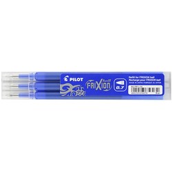 PILOT FRIXION BALL 0.7MM PEN REFILL BLUE PACK OF 3