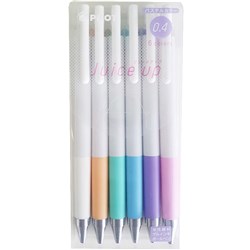 PILOT JUICE UP PASTEL GEL PEN RETRACTABLE 0.4MM ASSORTED COLOURS WALLET OF 6