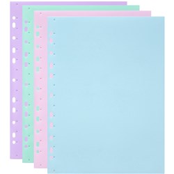 MARBIG SOFT TOUCH BINDER DISPLAY BOOK A4 10 POCKET PASTEL ASSORTED BOX OF 24