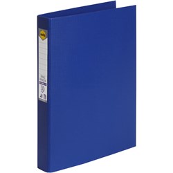 MARBIG LINEN PE BINDER A4 3D RING 25MM BLUE