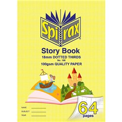 SPIRAX 168 STORY BOOK 332 X 240MM 64 PAGE 18MM DOTTED THIRDS