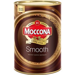 MOCCONA SMOOTH INSTANT COFFEE GRANULES 1KG CAN