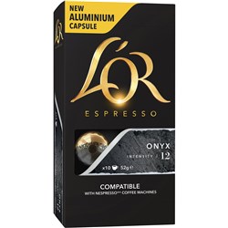 L'OR ESPRESSO COFFEE CAPSULES ONYX BOX OF 100