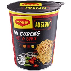MAGGI FUSIAN HOT & SPICY NOODLES 65G CUP PACK OF 6