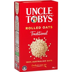 UNCLE TOBY'S TRADITIONAL ROLLED OATS CEREAL 500G