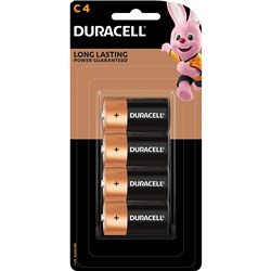 DURACELL COPPERTOP ALKALINE BATTERY SIZE C PACK OF 4