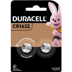 DURACELL SPECIALITY LITHIUM BUTTON BATTERY 1632 PACK OF 2