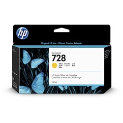 HP 728 DESIGNJET INK CARTRIDGE 130ML F9J65A YELLOW