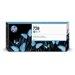 HP 728 DesignJet Ink Cartridge High Yield 300ml F9K17A Cyan