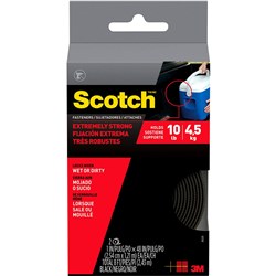 SCOTCH RF6741 EXTREME FASTENERS 25.4MM X 1.21M BLACK
