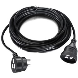8WARE PIGGY BACK POWER EXTENSION LEAD 2 METRE BLACK
