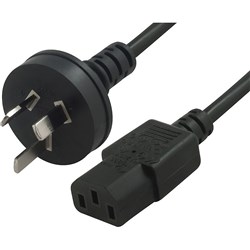 HYPERTEC 3 PIN POWER CABLE IEC 320-C13 TO POWER SOCKET 2 METRE BLACK