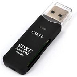 ASTROTEK USB 3.0 CARD READER FOR SD AND MICRO SD BLACK