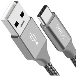 ASTROTEK USB TO USB-C SYNC CHARGER CABLE 1 METRE SILVER