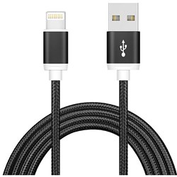 ASTROTEK USB-A TO LIGHTNING SYNC CHARGER CABLE 1 METRE BLACK