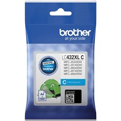 BROTHER LC-432XLC INK CARTRIDGE HIGH YIELD CYAN