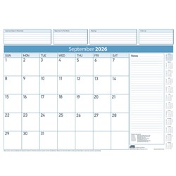 SASCO DELUXE DESK PLANNER REFILL 510 X 440MM MONTH TO VIEW WHITE
