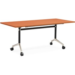 RAPIDLINE TYPHOON FLIP TOP TABLE 1500W X 750D X 750MMH CHERRY TOP BLACK FRAME