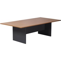 RAPIDLINE RAPID WORKER MEETING AND BOARDROOM TABLE 2400W 1200D X 730MMH BEECH/IRONSTONE