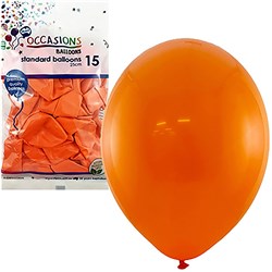 ALPEN OCCASIONS STANDARD BALLOONS 25CM ORANGE PACK OF 15