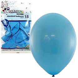 ALPEN OCCASIONS STANDARD BALLOONS 25CM LIGHT BLUE PACK OF 15
