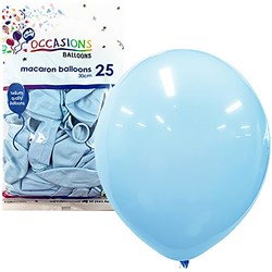 ALPEN OCCASIONS BALLOONS 30CM MACARON PASTEL LIGHT BLUE PACK OF 25