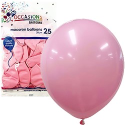 ALPEN OCCASIONS BALLOONS 30CM MACARON PASTEL LIGHT PINK PACK OF 25