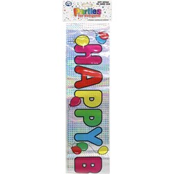 ALPEN PARTIES FOR EVERYONE FOIL BANNER HAPPY BIRTHDAY 3.6M