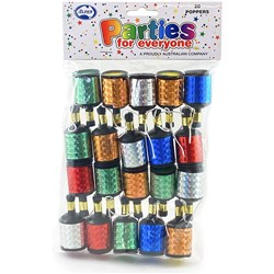 ALPEN PARTIES FOR EVERYONE PARTY POPPERS STRING RELEASE ASSORTED COLOURS PACK OF 20