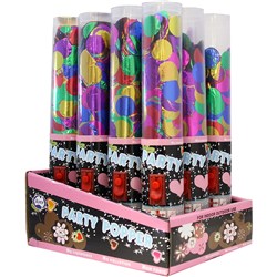 ALPEN PARTY POPPERS PRESS BUTTON RELEASE FOIL CONFETTI 25CM
