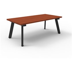 RAPIDLINE ETERNITY COFFEE TABLE 1200W X 600D X 450MMH CHERRY TOP BLACK BASE
