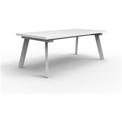 RAPIDLINE ETERNITY COFFEE TABLE 1200W X 600D X 450MMH WHITE TOP WHITE BASE