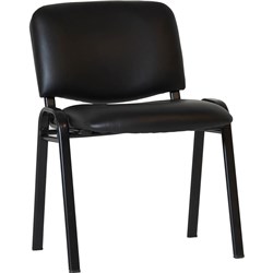 RAPIDLINE NOVA STACKABLE VISITOR CHAIR BLACK PU