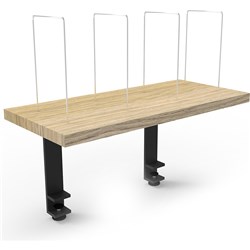 RAPIDLINE CLAMP MOUNT SHELF AND DIVIDERS 600W X 270D X 475MMH OAK AND BLACK