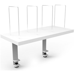 RAPIDLINE CLAMP MOUNT SHELF AND DIVIDERS 600W X 270D X 475MMH WHITE AND WHITE