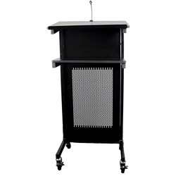 RAPIDLINE LECTERN FIXED SHELVES 445W X 450D X 1200MMH BLACK